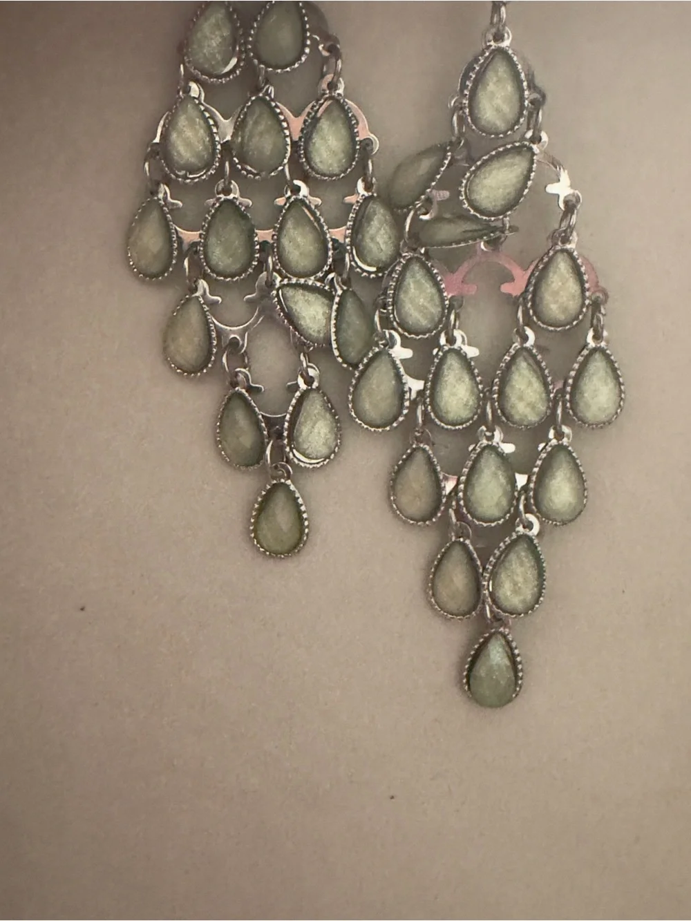 Green Teardrop Dangle Earrings - Women Jewelry vintage bohemian lot